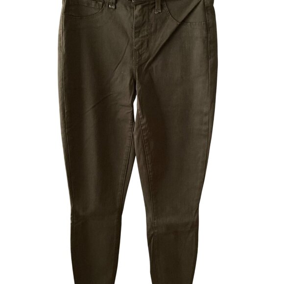 NWT L'AGENCE High Rise Skinny Margot Olive Green Cotton Jeans Size 22 - Picture 1 of 8